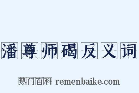 潘尊师碣反义词是什么意思的图片